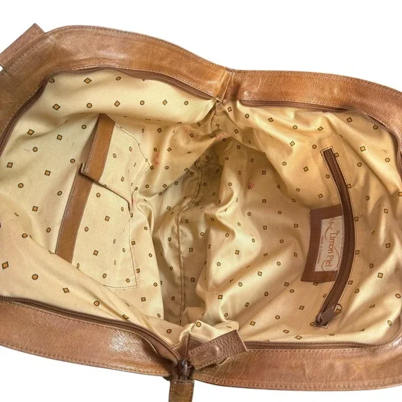 Limon Piel Handmade Colombia Brown Leather Asymmetric Hobo Shoulder Bag Unique - Picture 4 of 16